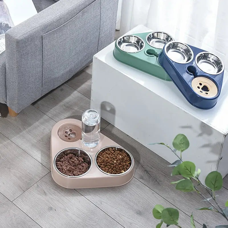 3-in-1 Pet Bowl with Auto Feeder